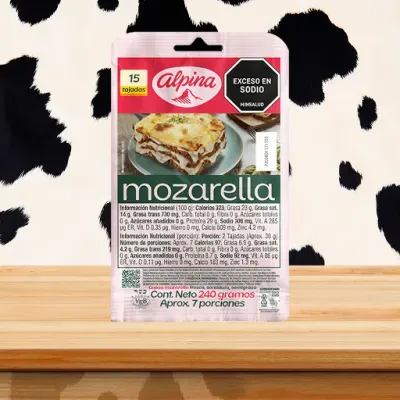 Queso Mozzarella 15 Tajadas 240 g