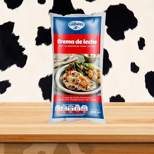 Crema De Leche Semientera 200 mL