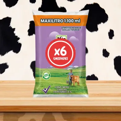 Leche Deslactosada UHT (x6) 6600 mL